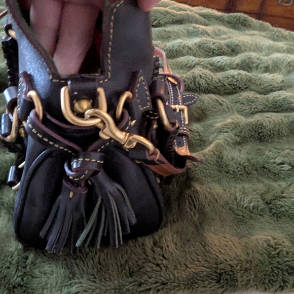 Dooney & Bourke Black Mini Bag with Gold Accents - Picture 5 of 8